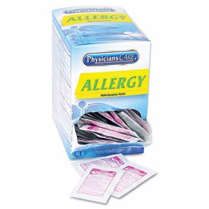 Allergy Antihistamine Medication, Two-Pack, 50 Packs/Box