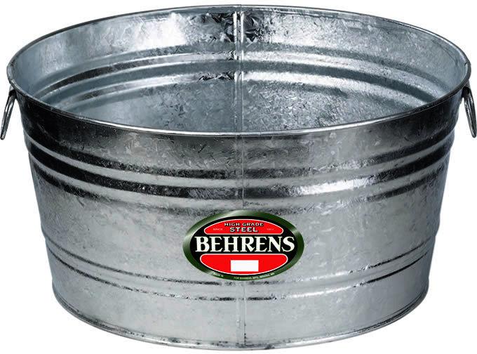 16.75-Gallon Round Hot Dipped Steel Tub
