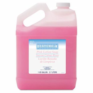 Mild Cleansing Pink Lotion Soap, Floral-Lavender, Liquid, 1gal Bottle, 4/Carton