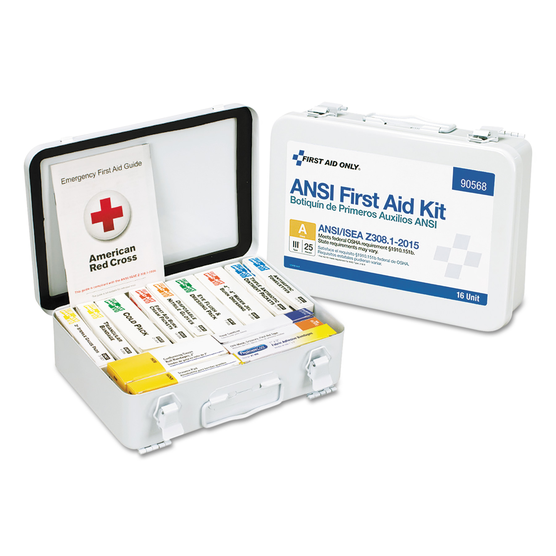 Unitized ANSI Compliant Class A Type III First Aid Kit for 25 People, 84 Pieces