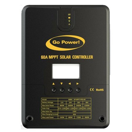 Gp-Mppt-Pro-60: 60 Amp Mppt Solar Controller W/Built In Digital Display