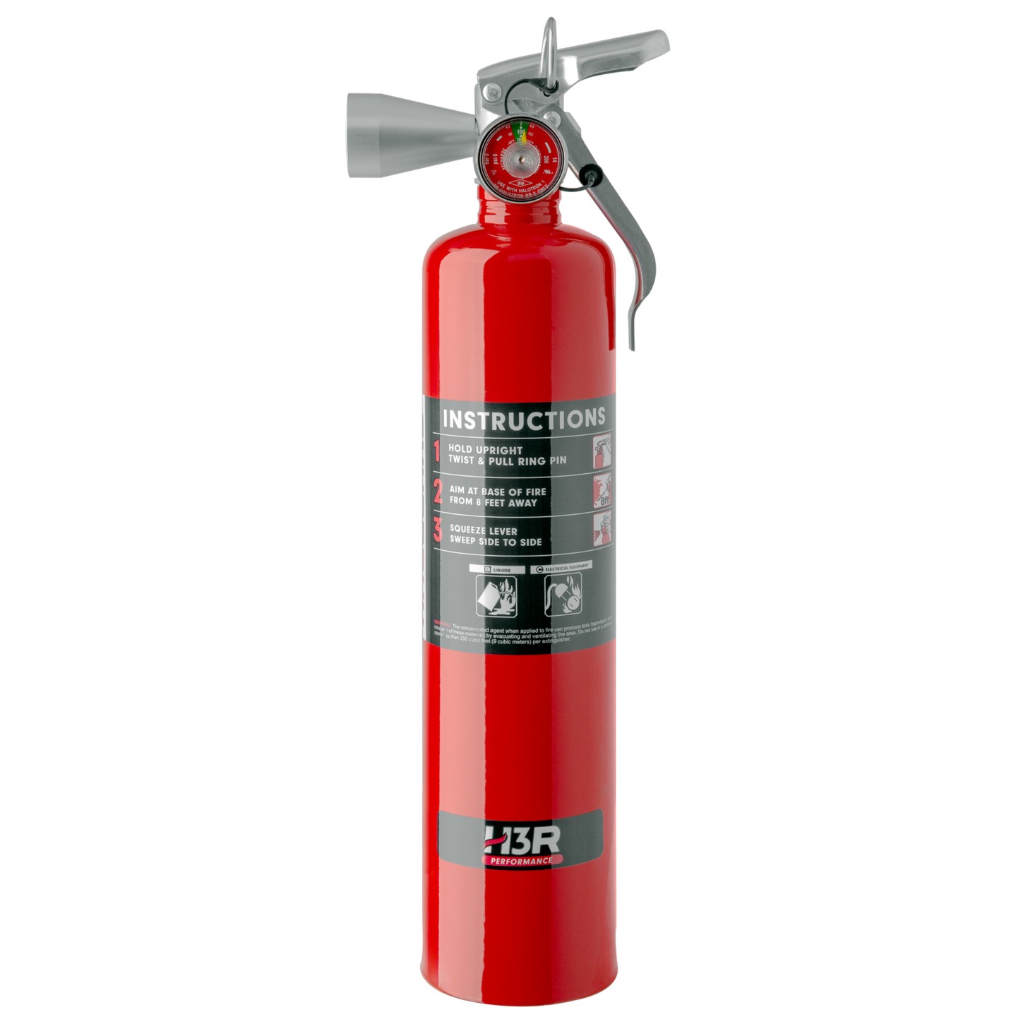 2.5 lb. HalGuard Red Clean Agent Fire Extinguisher