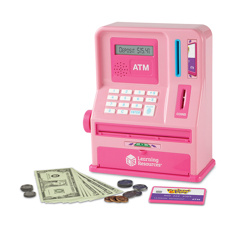 Pretend and Play Teaching ATM Bank - Pink