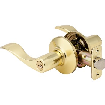 WL0103D Polished Brass Kw1 Wave Entry Lock