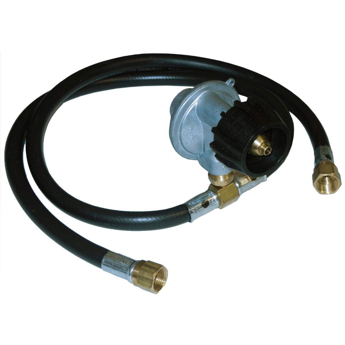 LP regulator with two hoses for gas grills with side burners for Kenmore and Coastal brand gas grills