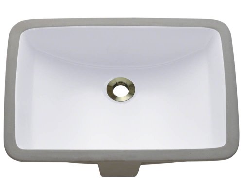 Polaris P3191UW White Undermount Porcelain Bathroom sink