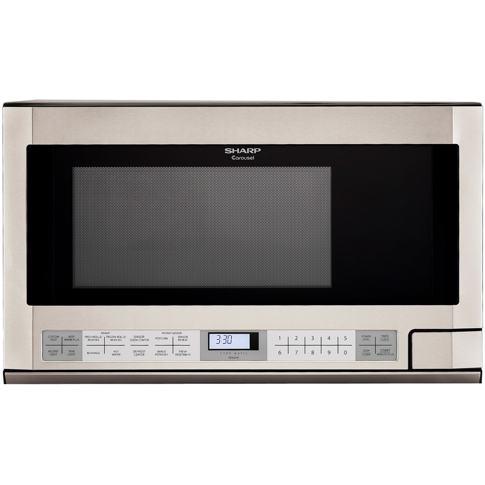 1.5 cu. ft., 1100w Carousel Over-the-Counter Microwave Oven, Stainless Steel
