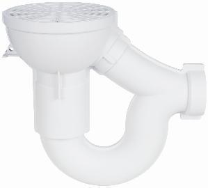 ONE PIECE 2 Inches PVC White  FLOOR DRAIN ASSEMBLY