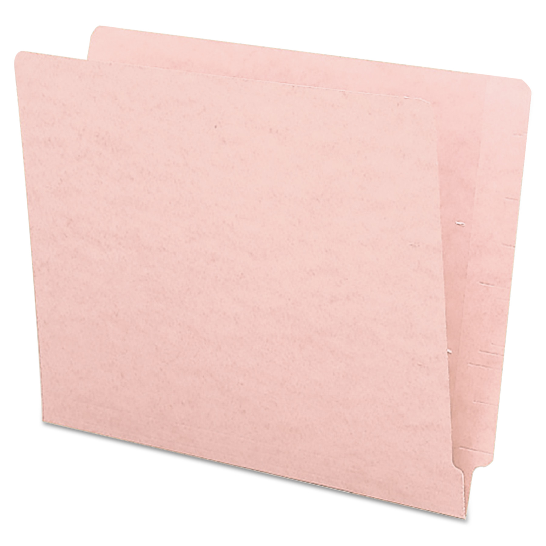 Colored File Folders, Straight Cut, Reinforced End Tab, Letter, Pink, 100/Box