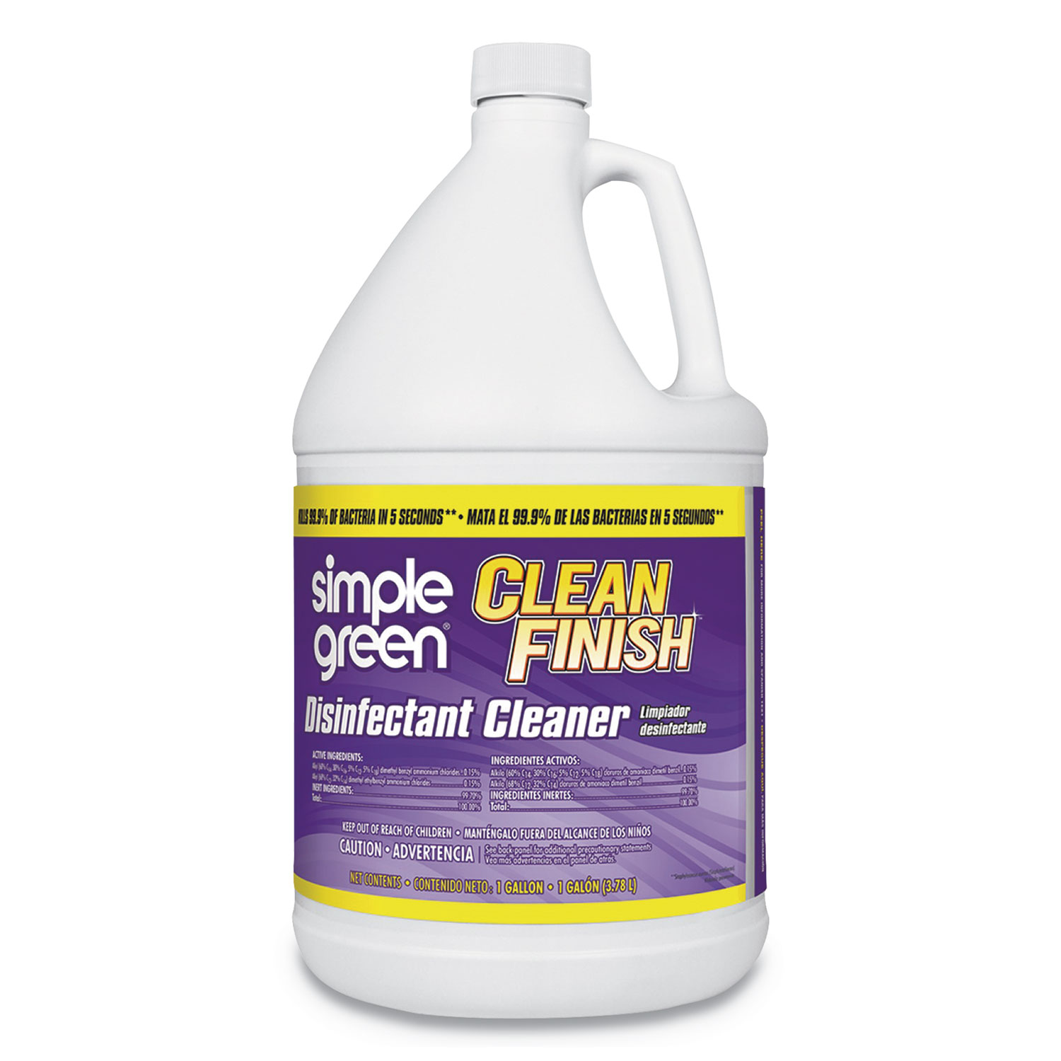 Clean Finish Disinfectant Cleaner, 1 gal Bottle, Herbal