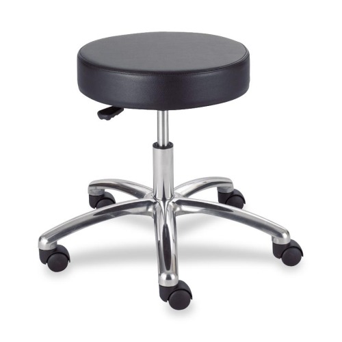 Pneumatic Lab Stool, Backless, Supports Up to 250 lb, 17