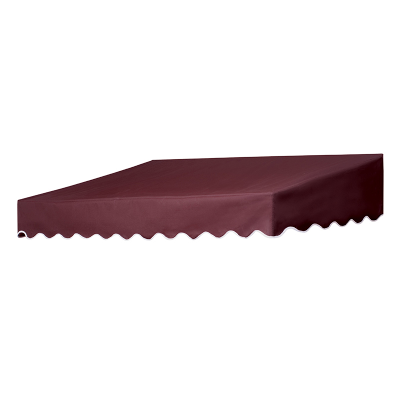 6' Traditional Door Canopy in a Box Burgundy