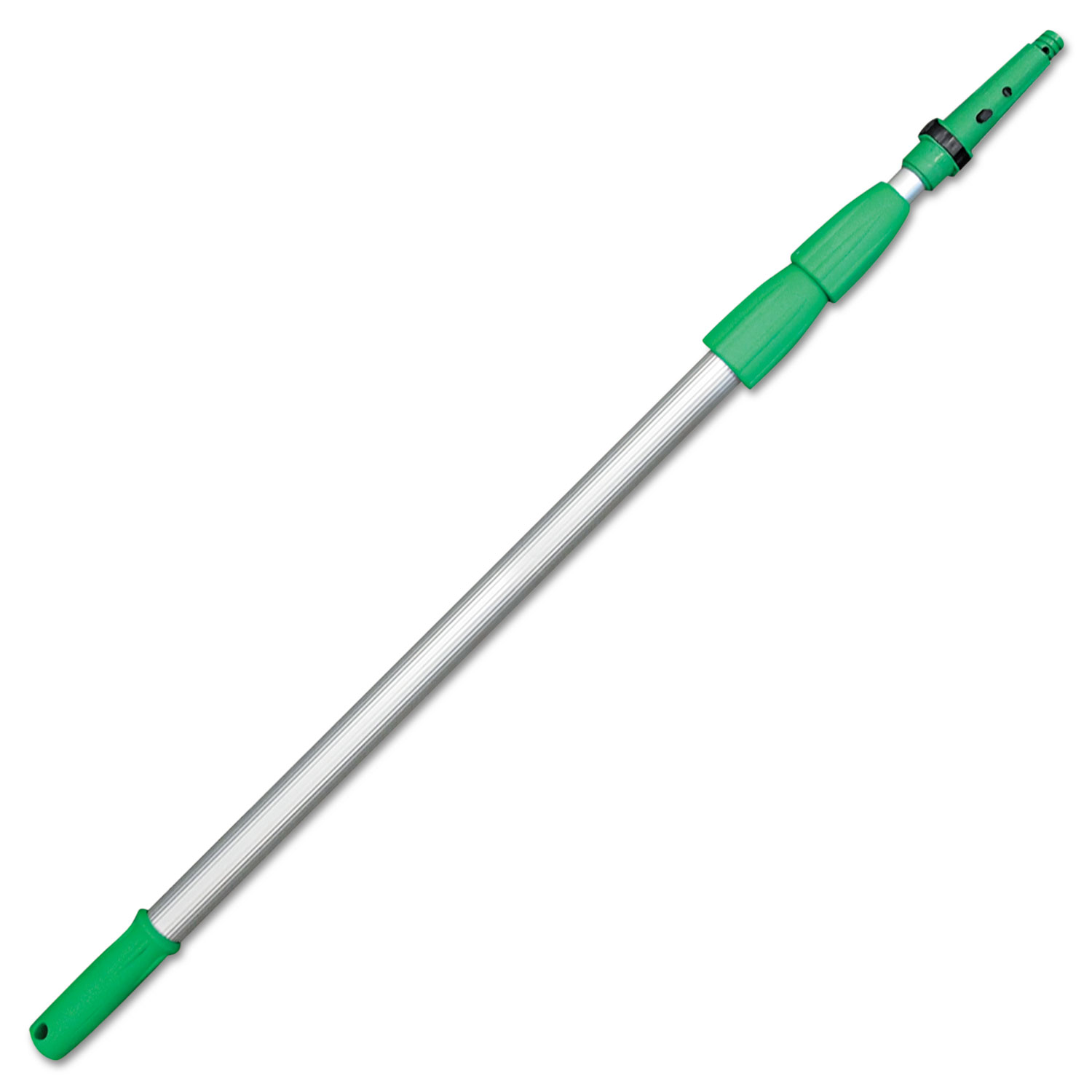 Opti-Loc Aluminum Extension Pole, 30 ft, Three Sections, Green/Silver